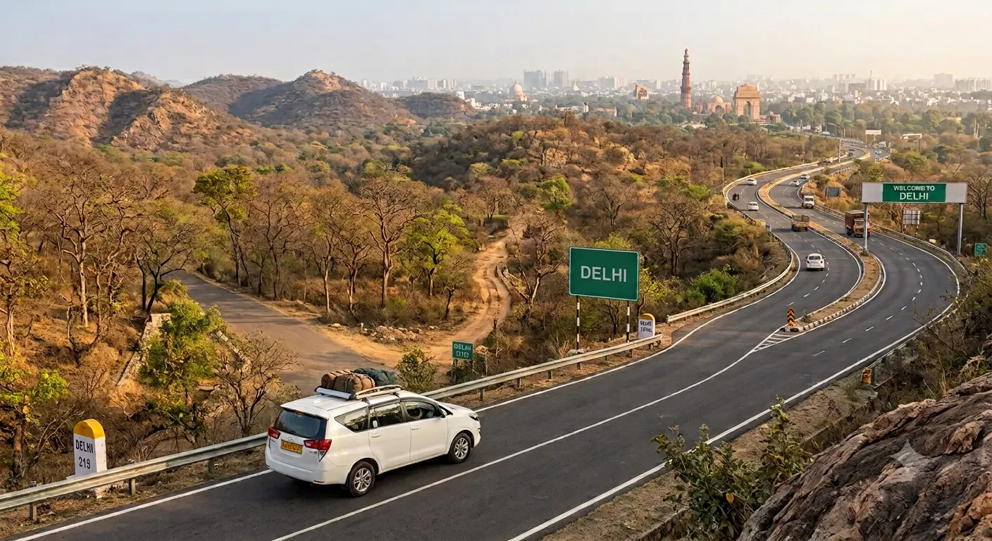 One Way Taxi From Alwar Sariska to Delhi